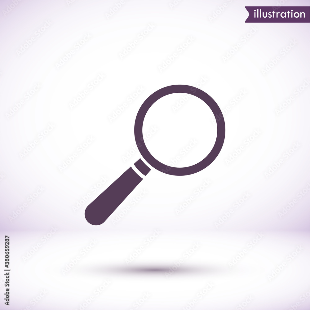 Loupe vector icon , lorem ipsum Flat design Loupe vector icon , lorem ipsum Flat design
