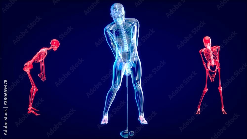 3D Golf player hitting the ball 3D Golf player hitting the ball
