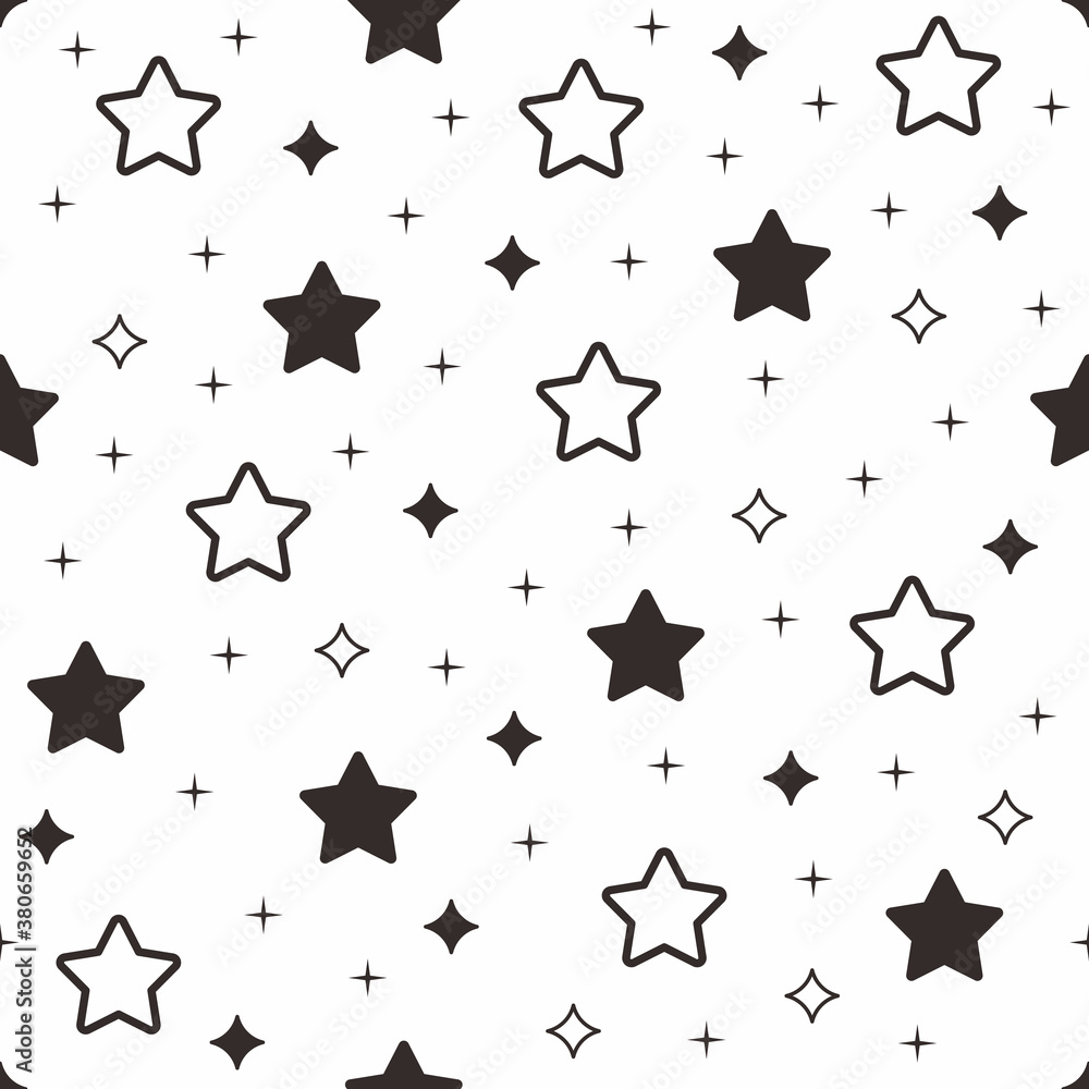 Seamless star pattern design, simple flat unique star pattern template vector Seamless star pattern design, simple flat unique star pattern template vector