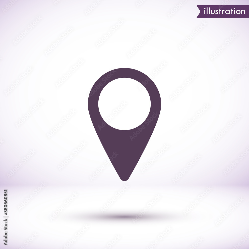 Map pin vector icon , lorem ipsum Flat design Map pin vector icon , lorem ipsum Flat design