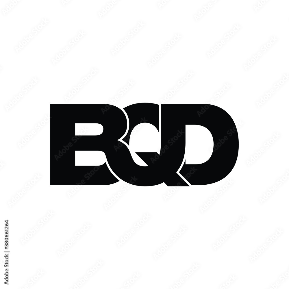 BQD letter monogram logo design vector
