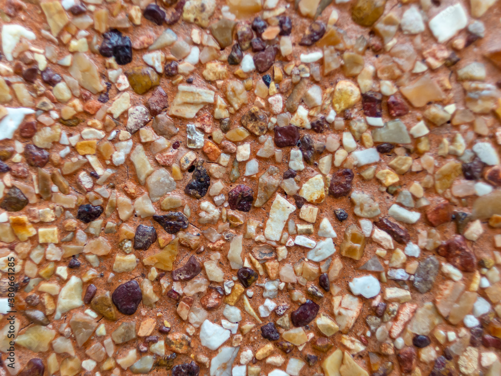 The surface of the walls decorated with small stones. The surface of the walls decorated with small stones.