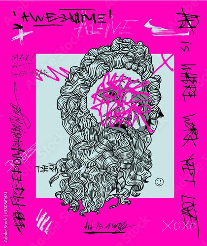 Zeus. Jupiter of Versailes. Pink. photo