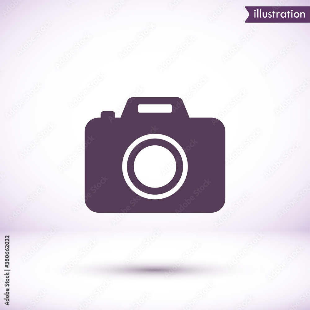 Camera  vector icon , lorem ipsum Flat design