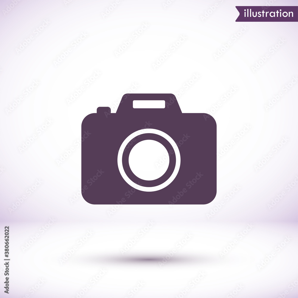 Camera vector icon , lorem ipsum Flat design Camera vector icon , lorem ipsum Flat design
