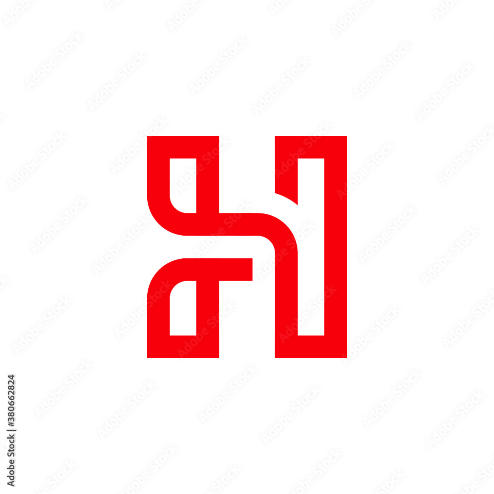 Fototapeta premium vector logo H alphabet icon illustration 