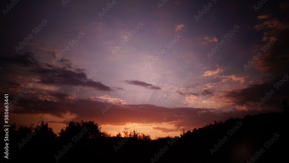 Fototapeta premium sunset in the sky