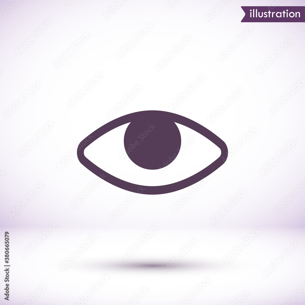 Eye  vector icon , lorem ipsum Flat design