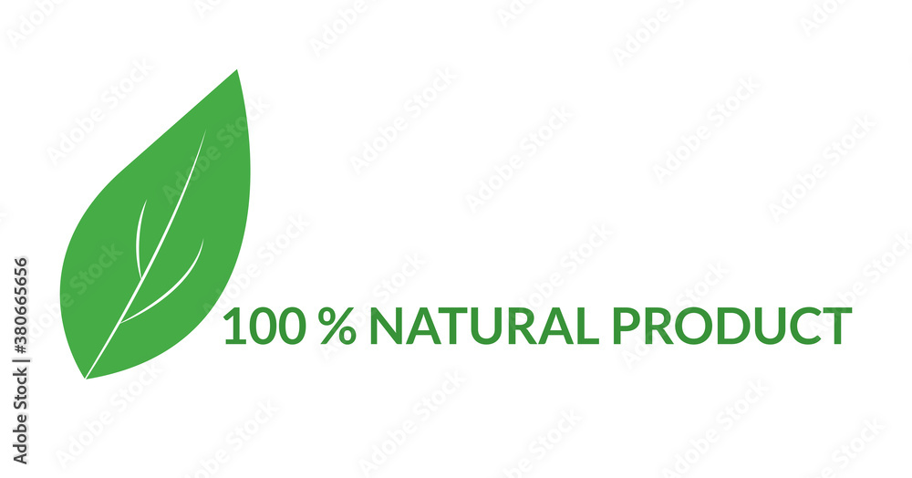 100 natural product mark with leaf 100 natural product mark with leaf