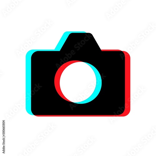 Camera icon in trendy colors, media concept