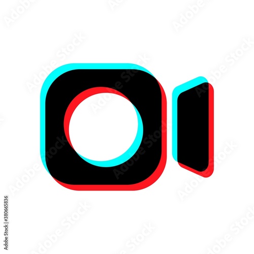 Camera icon isolated on a white background. Social media concept.