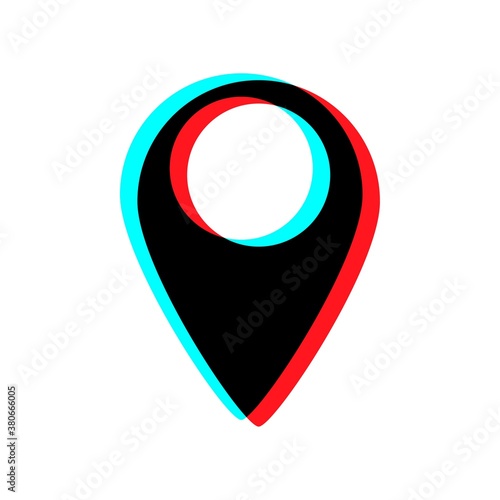 Template pointer maps symbol, web icon, app. Blogging. Social media concept.