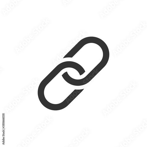 Chain icon. Black connect chain symbol vector illustration.