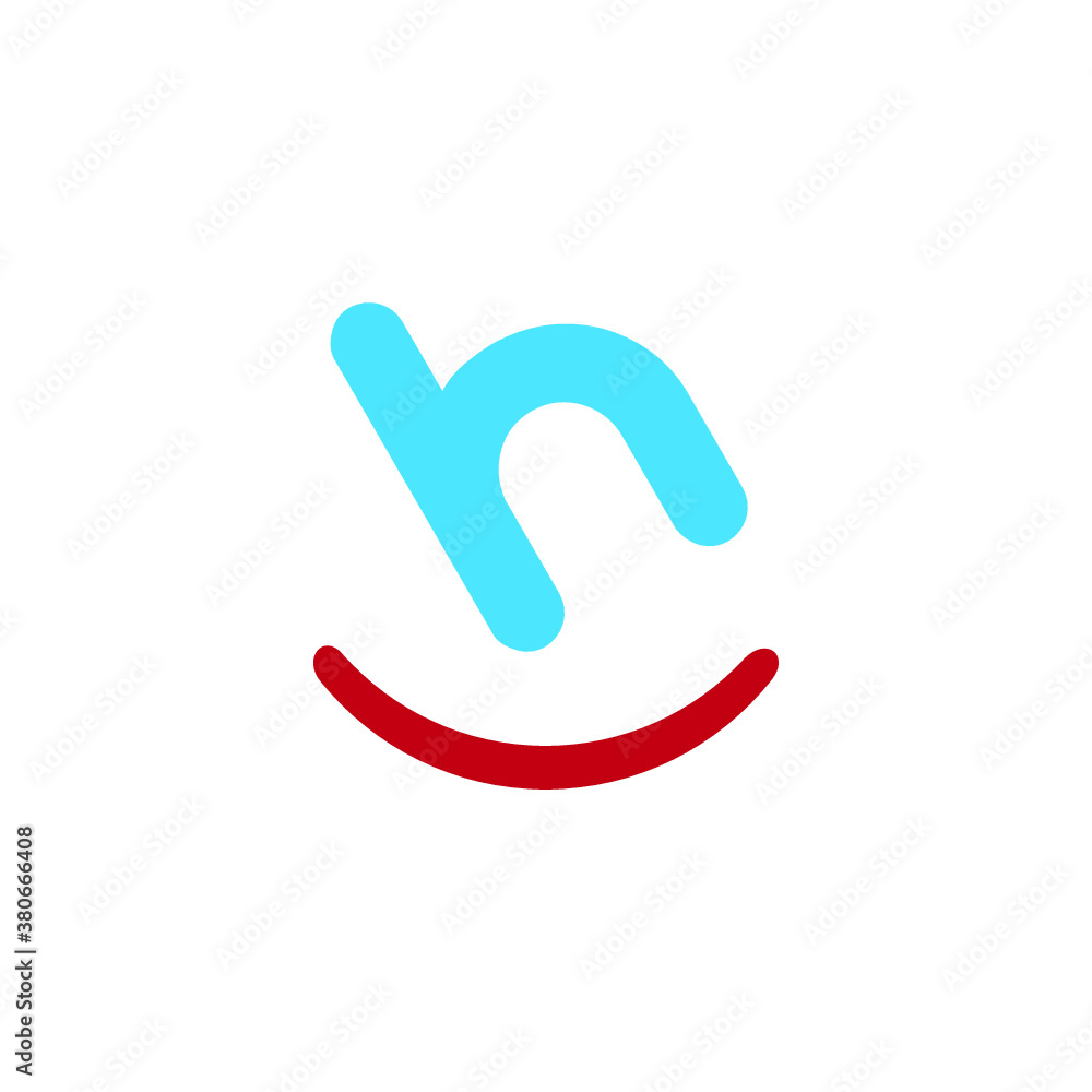 vector logo H alphabet icon smile illustration vector logo H alphabet icon smile illustration