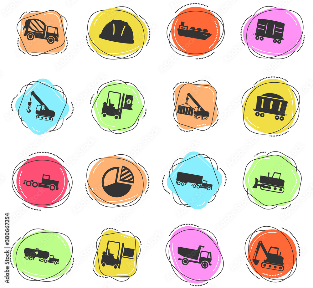Industrial simply icons Industrial simply icons