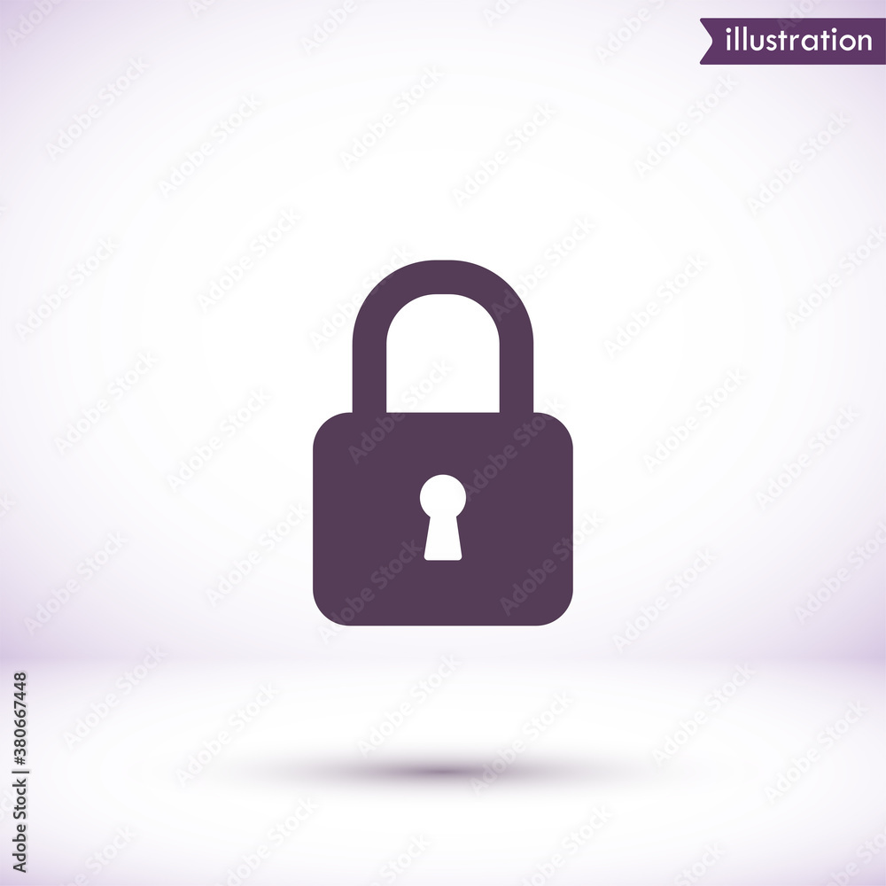 Lock - vector icon , lorem ipsum Flat design Lock - vector icon , lorem ipsum Flat design