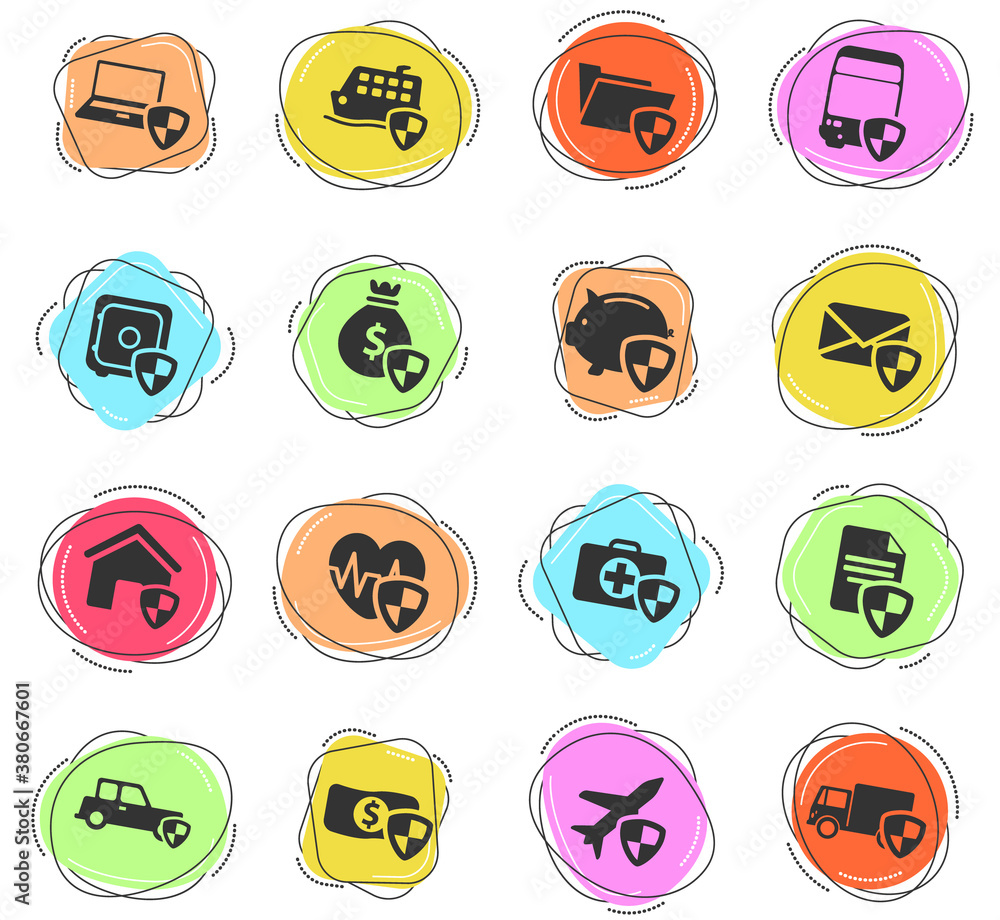 Insurance simply icons Insurance simply icons