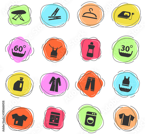 laundry icon set