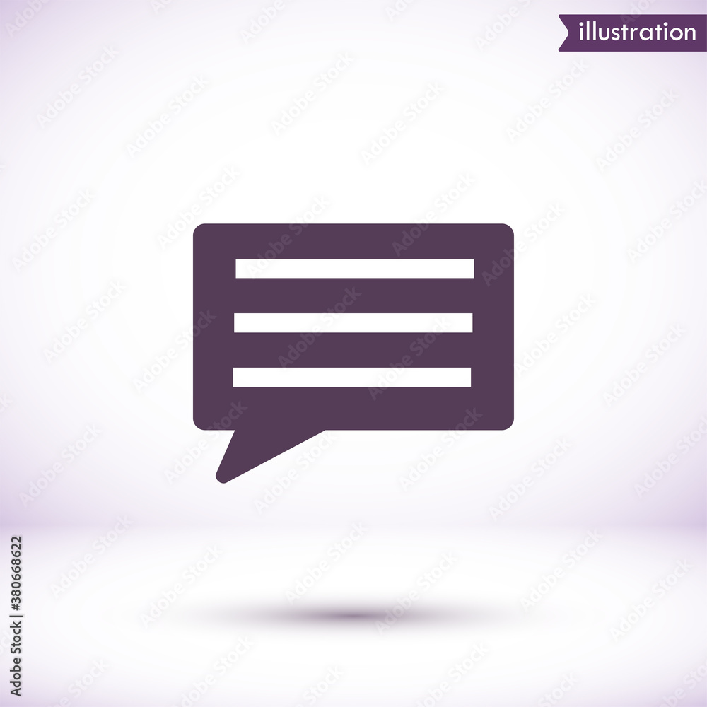 Chat sms vector icon , lorem ipsum Flat design Chat sms vector icon , lorem ipsum Flat design