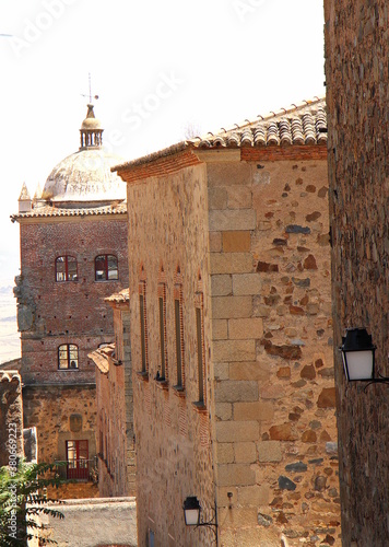 Historic streets of Caceres, Spain
