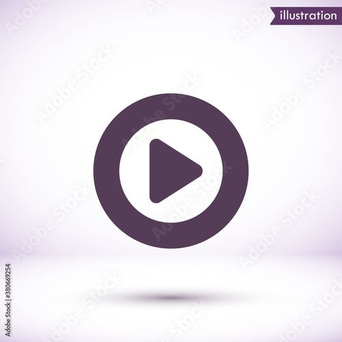 Free Download Play  vector icon , lorem ipsum Flat design - GFXLoad