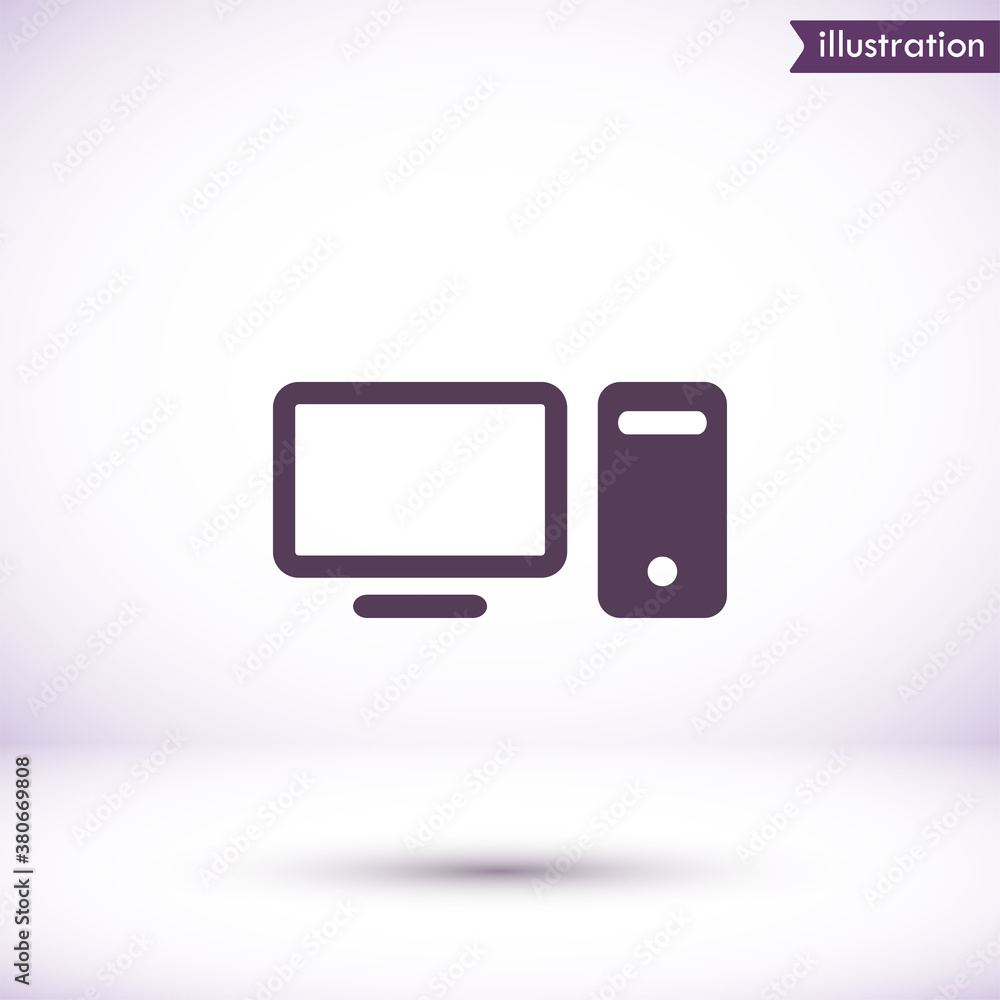 Computer vector icon , lorem ipsum Flat design Computer vector icon , lorem ipsum Flat design