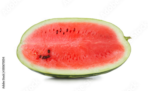 Half of delicious watermelon isolated on white