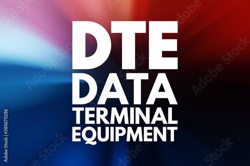 DTE - Data Terminal Equipment acronym, technology concept background photo