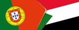 Portugal and Sudan flags, two vector flags.