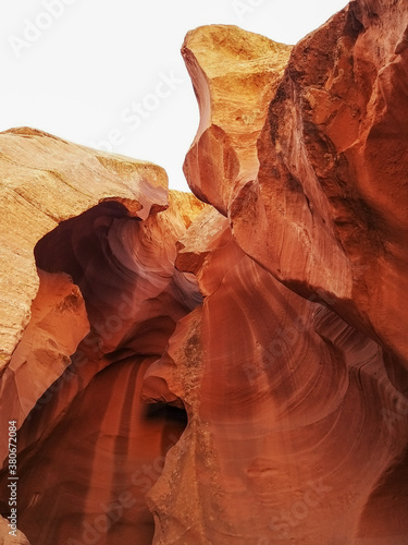 Looking up at Antelope Canyon photo