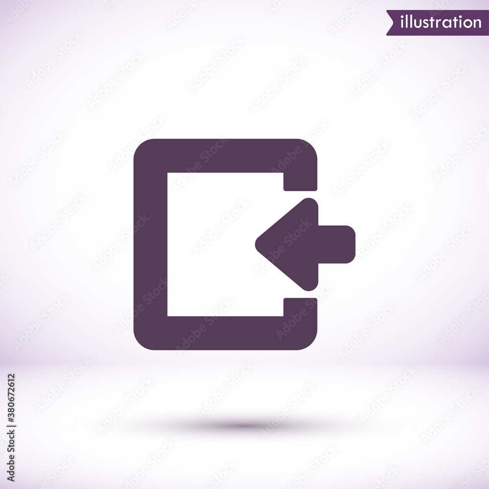 ENTRANCE vector icon , lorem ipsum Flat design ENTRANCE vector icon , lorem ipsum Flat design