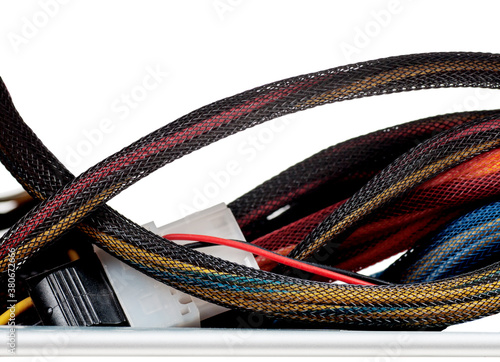 colored wire connections, computer hardware element