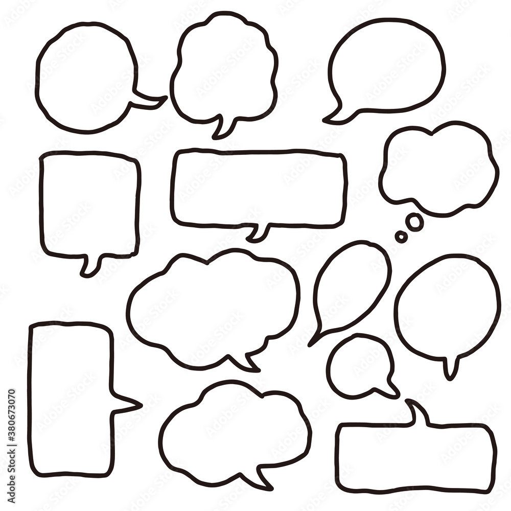 Obraz premium フキダシ 吹き出し シンプル セット