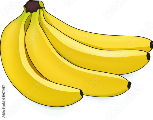 Banana Illustration, Fruit Vector art, healthy food