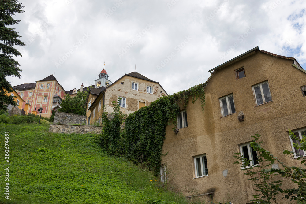 Castle Jansky vrch in the little Town Javornik, Rychlebske Mountains, Northern Moravia, Czech Republic