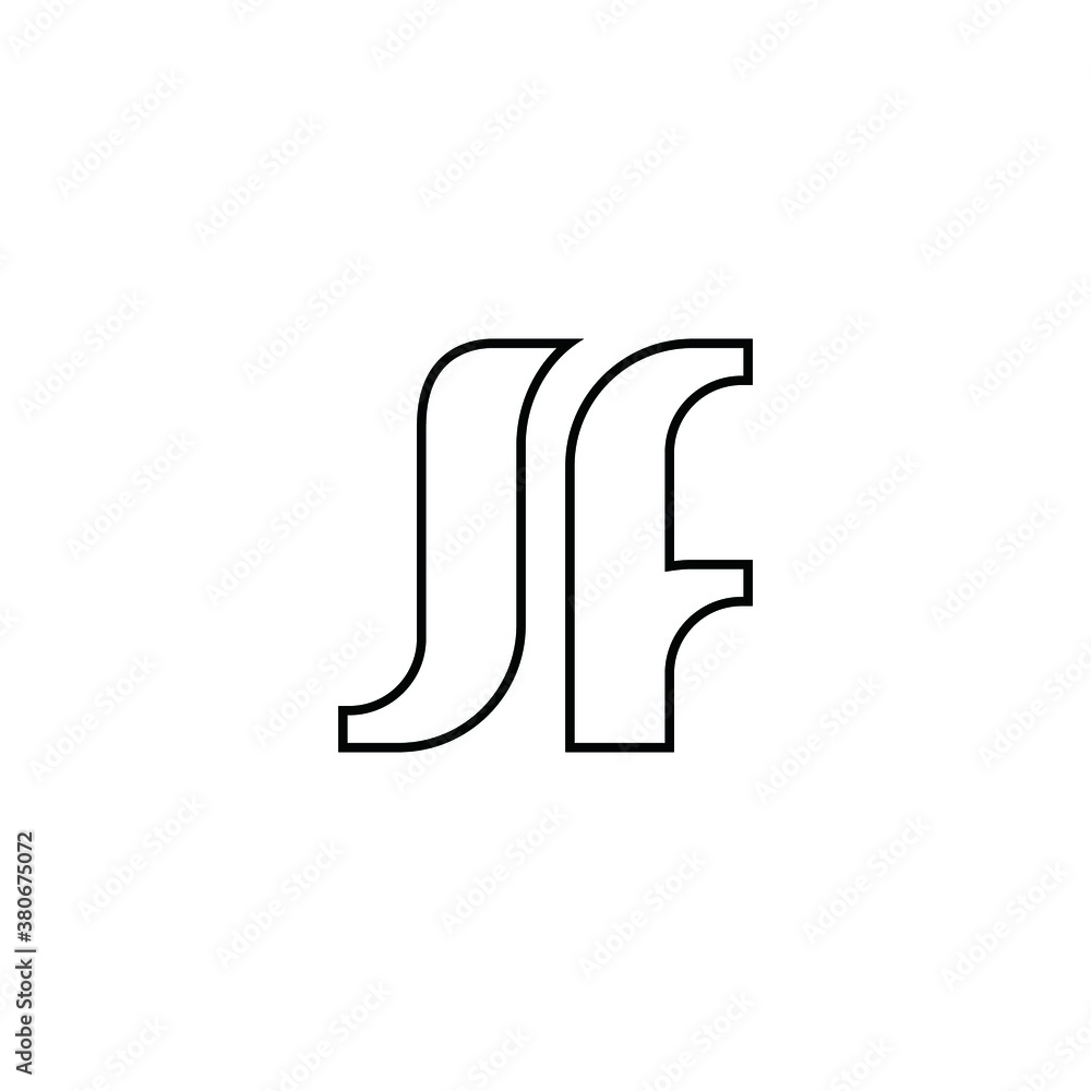 vector logo J alphabet JF icon illustration vector logo J alphabet JF icon illustration
