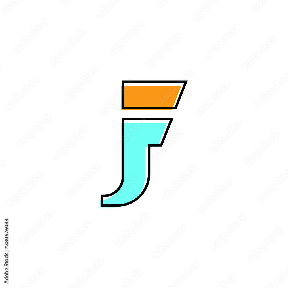 vector logo J alphabet JF icon illustration vector logo J alphabet JF icon illustration