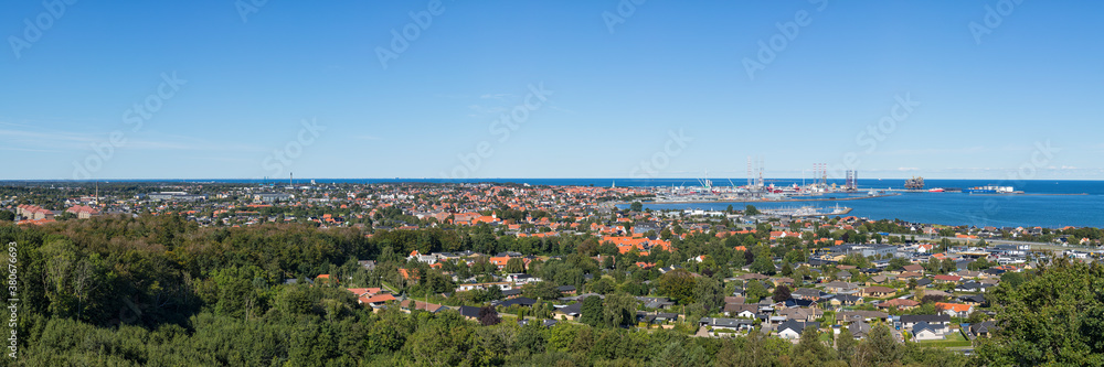 Panorama of Frederikshavn on the Baltic Sea coast, North Jutland, Denmark