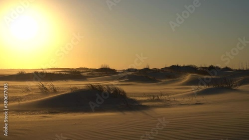 The unbearable sweltering conditions of the desert, as depicted on the beaches of Emerald Isle’s Crystal Coast during a windy storm surge