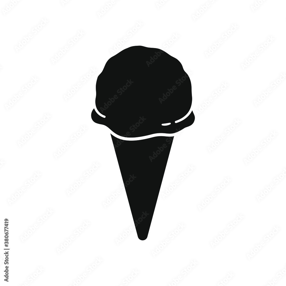 Plain ice cream simple icon vector design Plain ice cream simple icon vector design