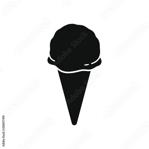 Plain ice cream simple icon vector design