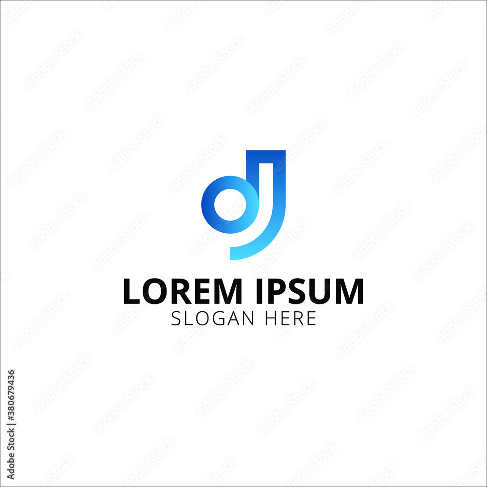 Creative DJ Letter Business Logo