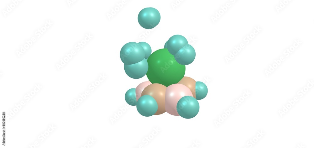 Borazine with Li cation and hydrogen molecules isolated on white Borazine with Li cation and hydrogen molecules isolated on white