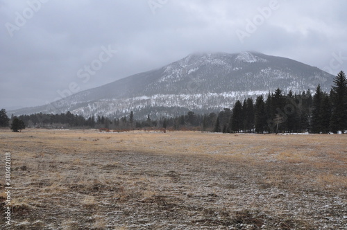 snow covered mountains