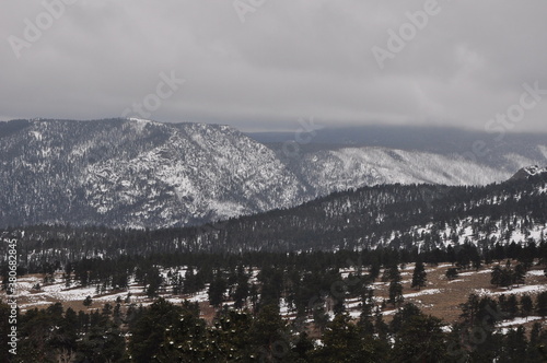 snow covered mountains
