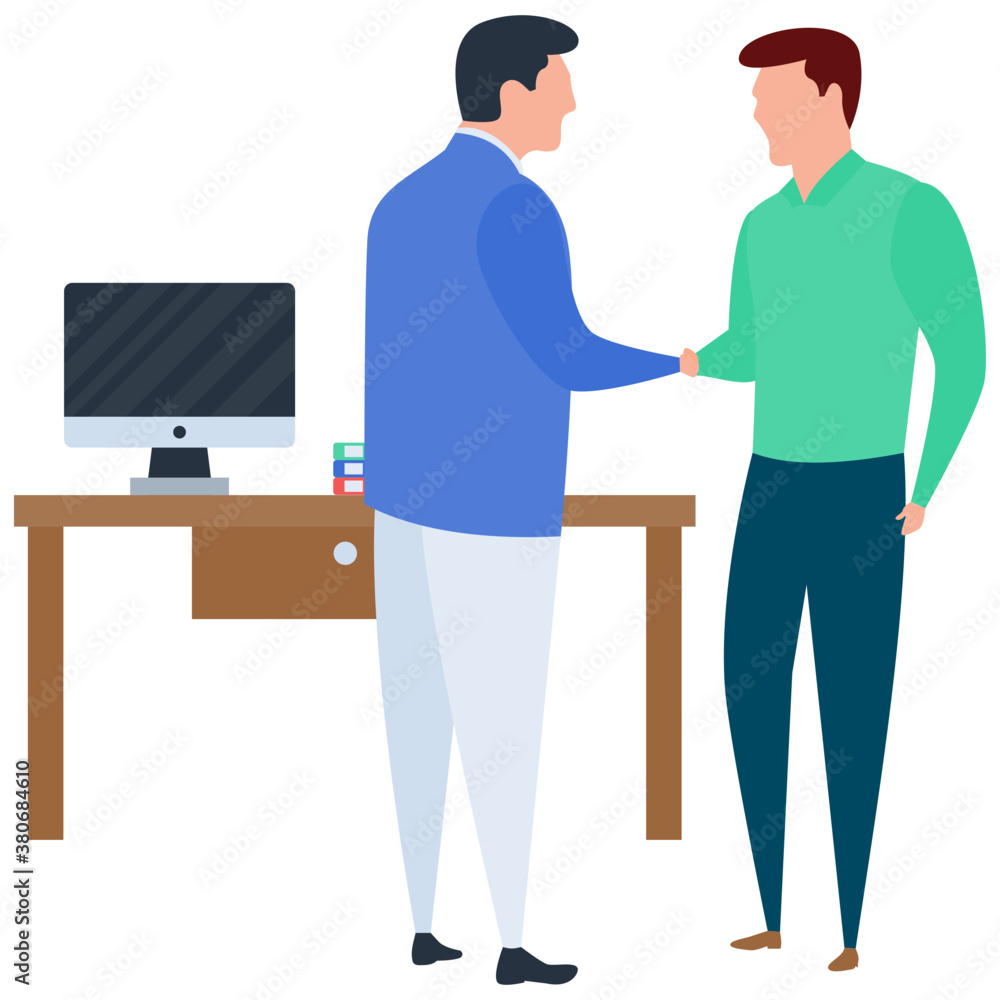 Fototapeta premium Flat business deal illustration vector 