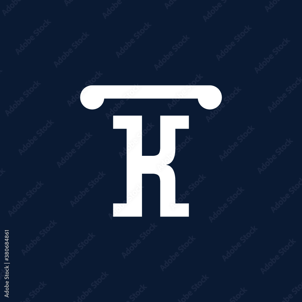 vector logo K alphabet icon law illustration vector logo K alphabet icon law illustration