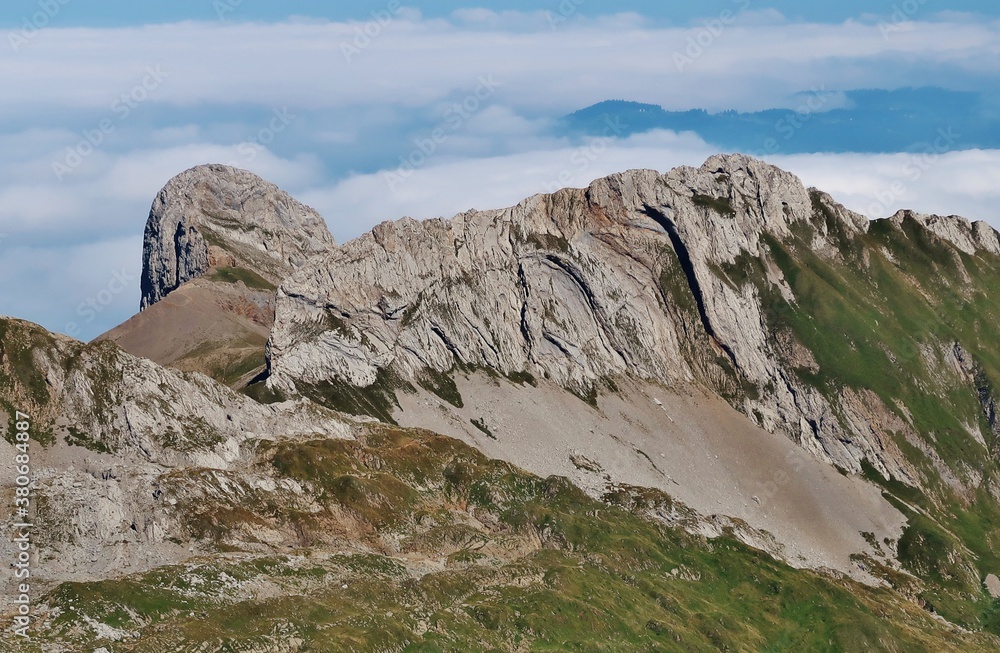 Fototapeta premium Bergwelt im Alpstein, Ostschweiz