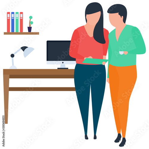 
Flat business deal illustration vector 
