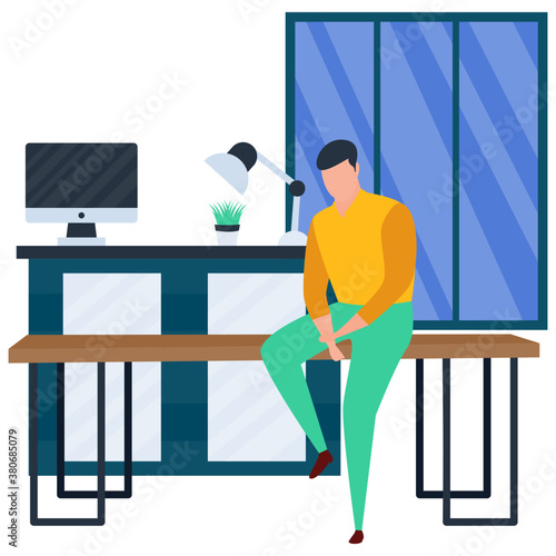
Flat business deal illustration vector 
